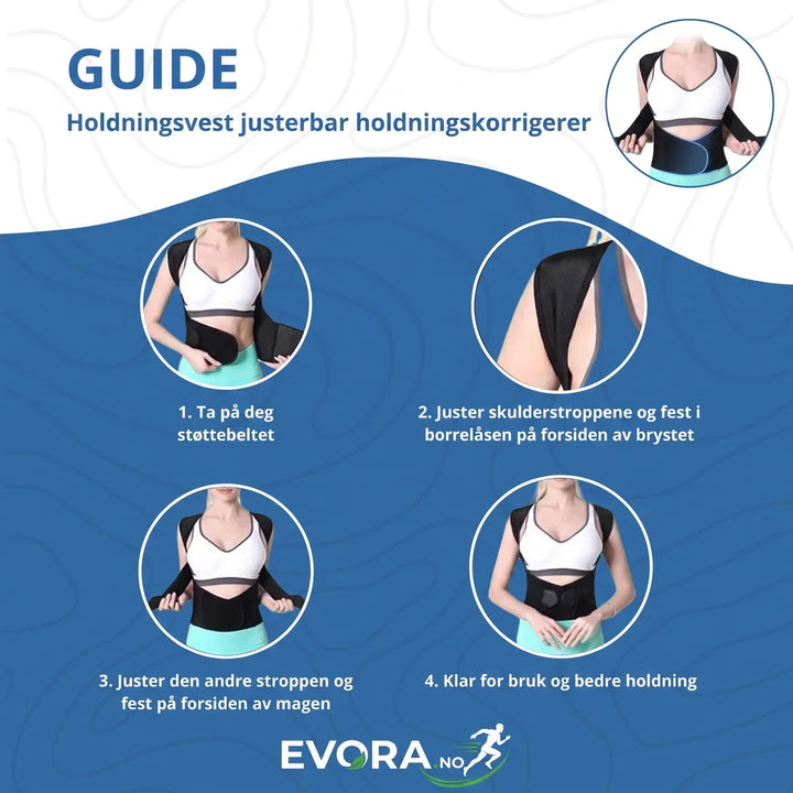 Forbedre holdningen med denne justerbare unisex holdningsvesten. Gir komfortabel ryggstøtte i hverdagen.