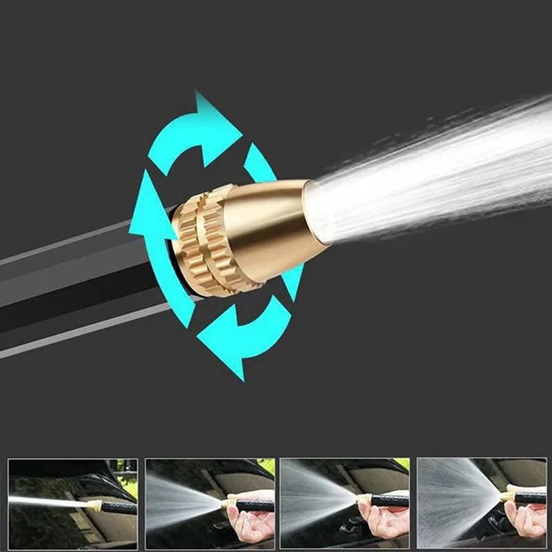 Detalj av universal høytrykksvannpistol med justerbar dyse. Optimal trykk for ulike rengjøringsoppgaver.