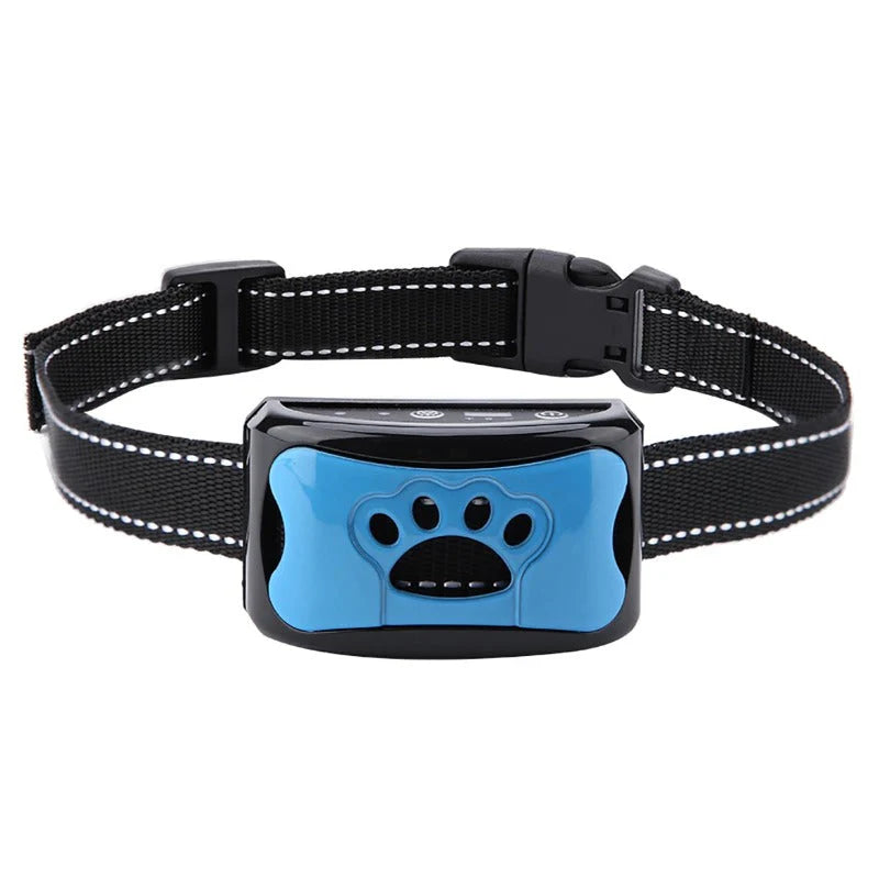 Hundehalsbånd for trening med vibrasjon og ultralyd. Justerbart antibjeff halsbånd for hund.