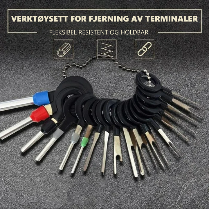 Bilverktøy for fjerning av terminaler, ideelt for mekanikere og DIY bilreparasjoner.