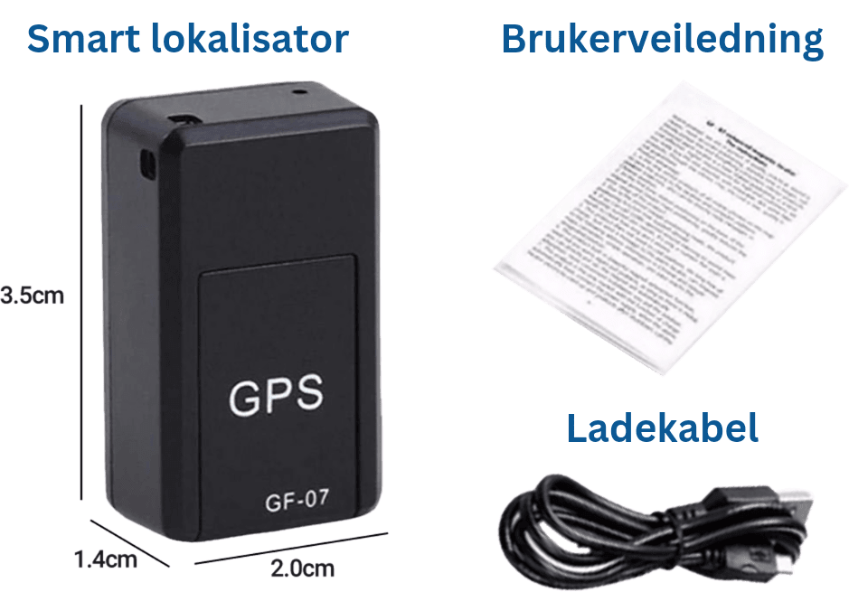 Vanntett mini GPS-lokalisator for økt sikkerhet. Perfekt for sporing av kjøretøy, barn og kjæledyr diskret.