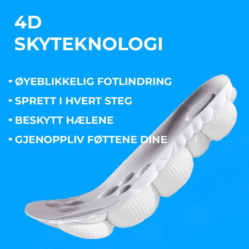 Ortopediske CloudStride innleggssåler. Effektiv smertelindring mot plantar fasciitt og hælspore.