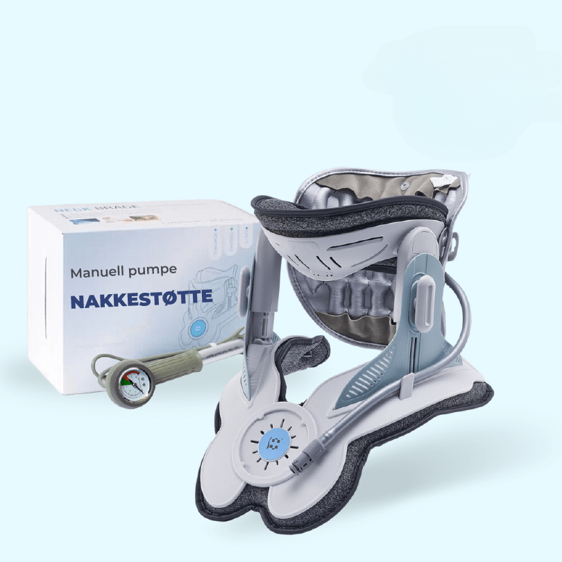 Nakkestrekker for lindring av nakkesmerter, med ergonomisk design for optimal nakkeavlastning og komfort.