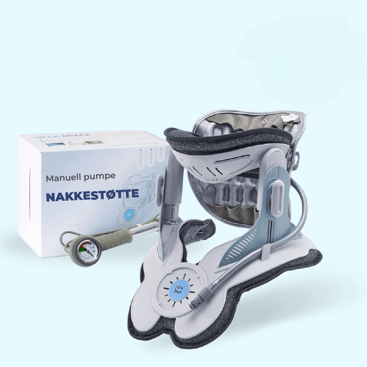 Nakkestrekker for lindring av nakkesmerter, med ergonomisk design for optimal nakkeavlastning og komfort.