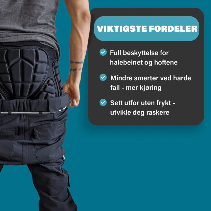 Polstrede impact shorts for ski og snowboard. Gir god beskyttelse for halebein og hofter under vintersport.