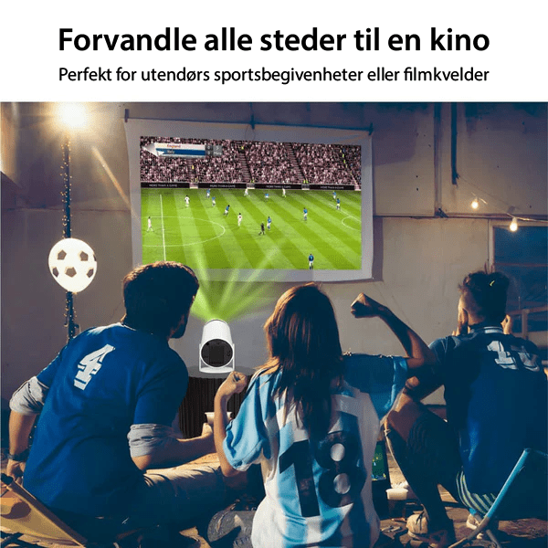 Hjemmekinoprojektor med fleksible tilkoblinger. Nyt filmopplevelser i høy kvalitet overalt.