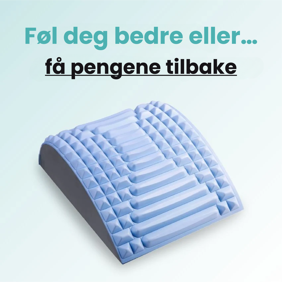 Effektiv rygg stretcher mot ryggsmerter, isjias og muskelspenninger. Gir smertelindring og bedrer holdning.