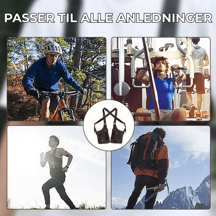 Allsidig taktisk skulderveske for menn. Vanntett PU-skinn, perfekt for reise, friluftsliv og arbeid.