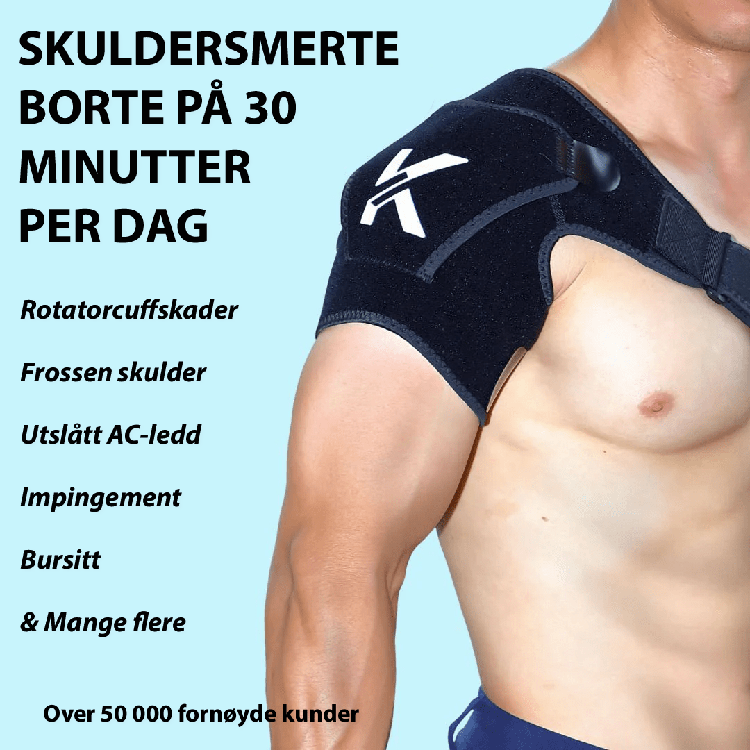 Unisex skulderbrace for smertelindring og optimal støtte. Ideell for skadeforebygging og rehabilitering.