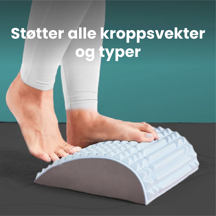 Justerbar rygg stretcher med akupressurpunkter for dyp muskelavslapning og effektiv ryggsmertelindring.