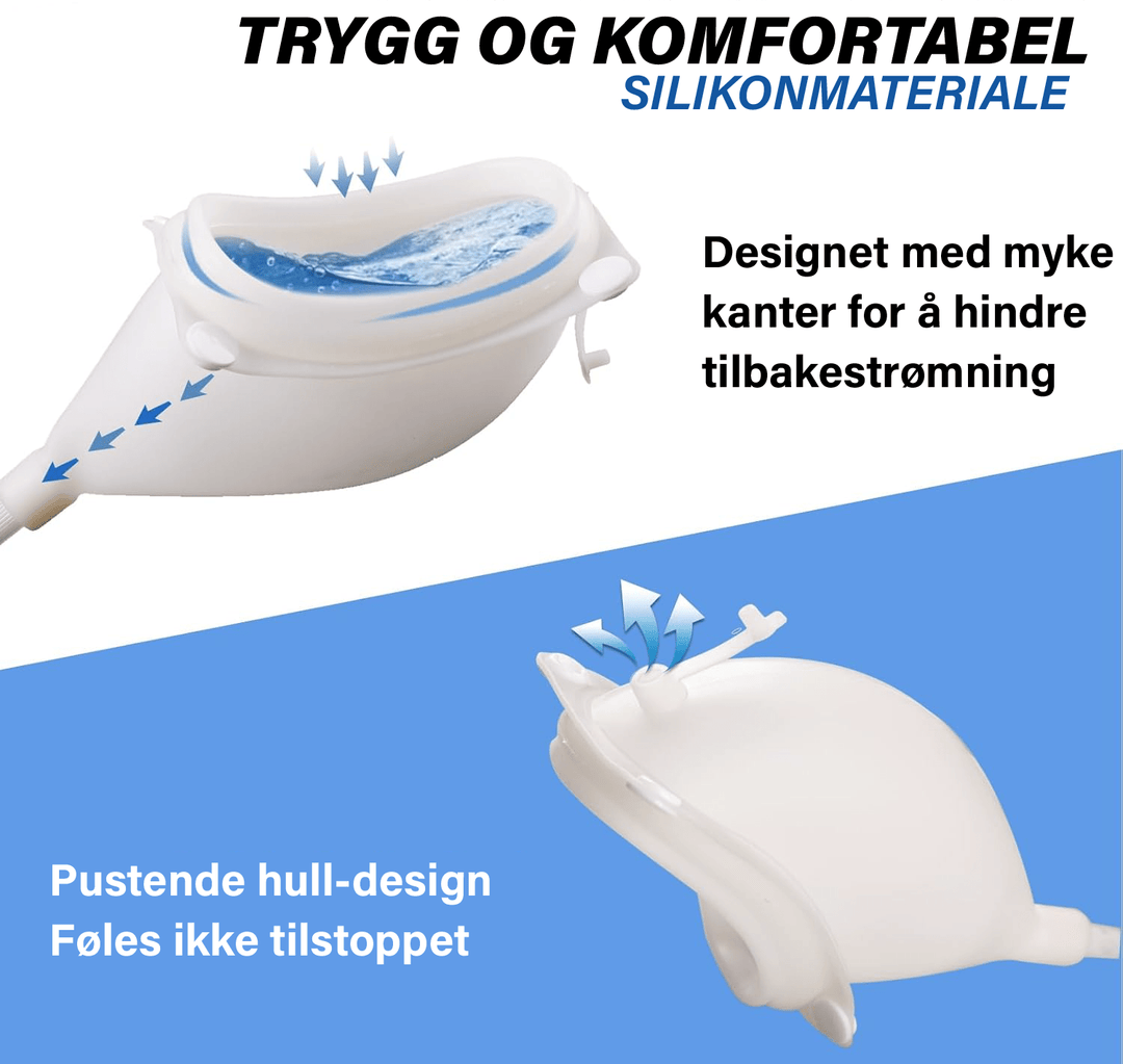 Silikon urinpose, gjenbrukbar urinoppsamler for mobilitet og diskret hygiene.