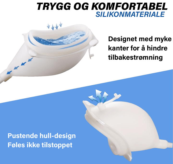 Silikon urinpose, gjenbrukbar urinoppsamler for mobilitet og diskret hygiene.