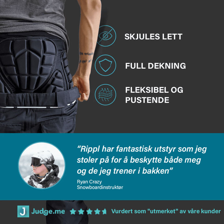 Sikkerhets shorts for snowboard og ski. Ideell for nybegynnere og erfarne utøvere som søker ekstra beskyttelse.