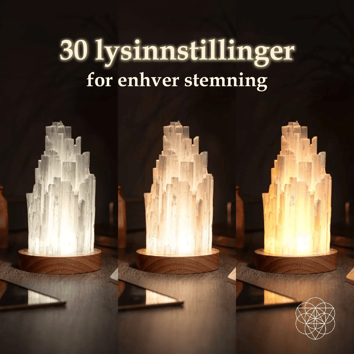 Elegant marokkansk selenittlampe; rå, uregelmessig form for moderne hjemmeinnredning og velvære.