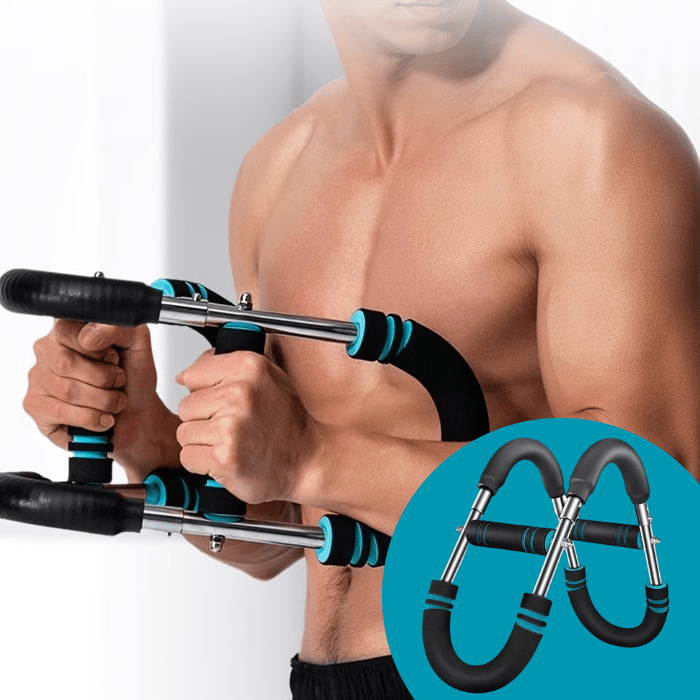 Justerbar armstyrketrener for effektiv styrketrening og overkroppstrening; ideell for hjemmetrening.