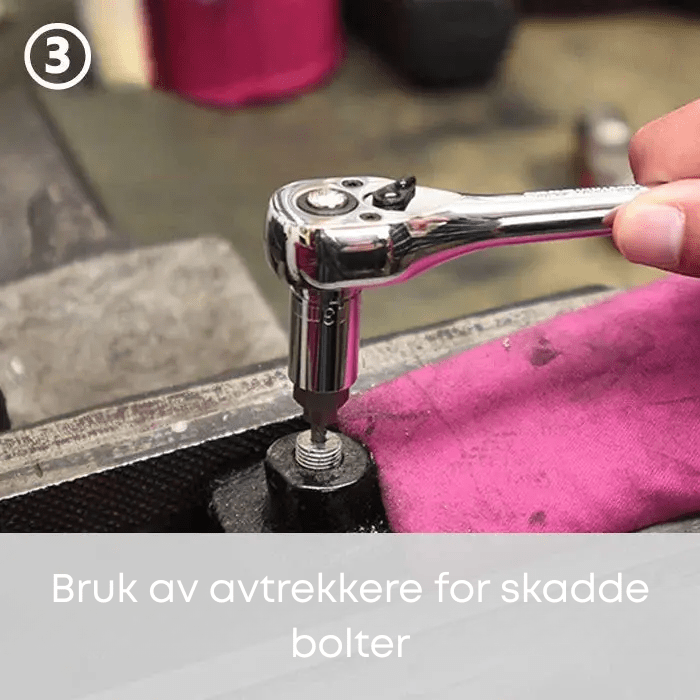 Allsidig boltfjernersett for metallarbeid, hjemmefiks og bygg. Et komplett håndverktøy for alle reparasjoner.