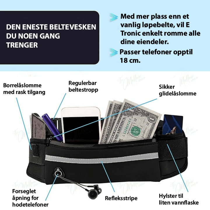 Håndfritt hundebånd med refleks og støtdemping. Perfekt som løpebånd eller joggebånd for aktive hunder.