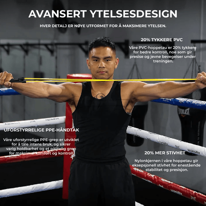 Treningshoppetau for økt utholdenhet, hurtighet og kardiovaskulær fitness. Flokefritt og lett å bruke.
