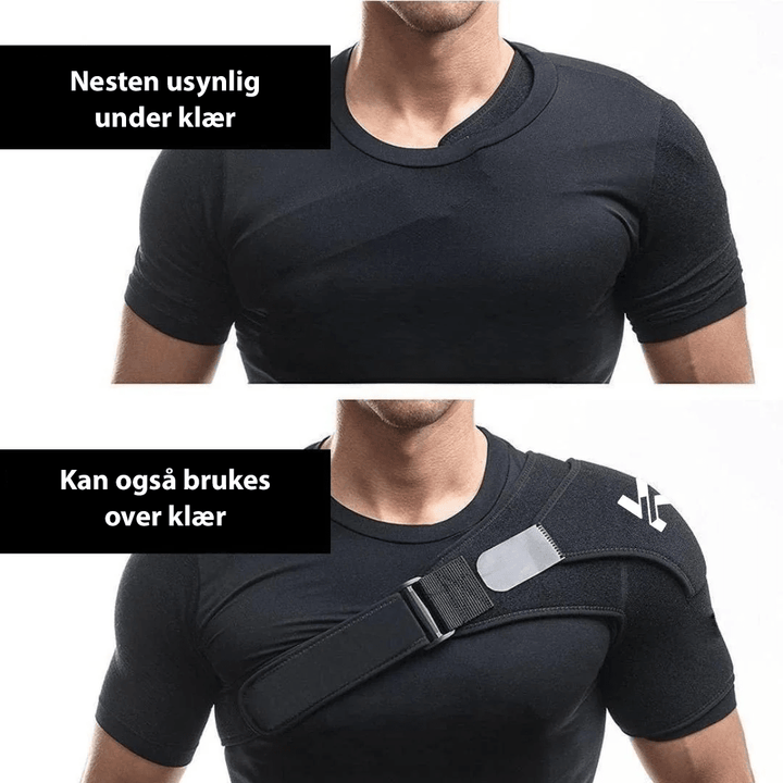 Ergonomisk skulderstøtte som gir effektiv smertelindring ved skuldersmerter og fremmer raskere bedring.