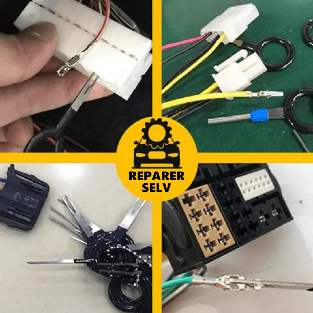 DIY verktøy for elektronikk og bil, universalt reparasjonssett for presis terminalfjerning.
