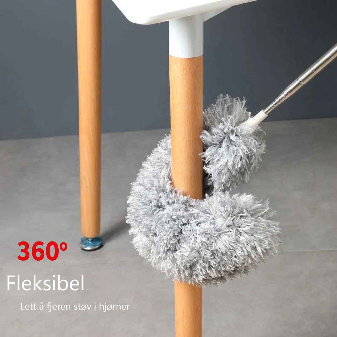 Effektiv støvfjerner: Mikrofiber støvkost for grundig rengjøring av utilgjengelige høye steder i huset.