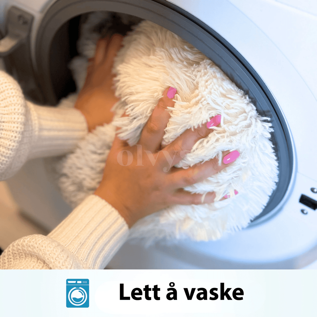 Ortopedisk hundeseng med hette for leddstøtte, beroligende effekt og maksimal komfort.