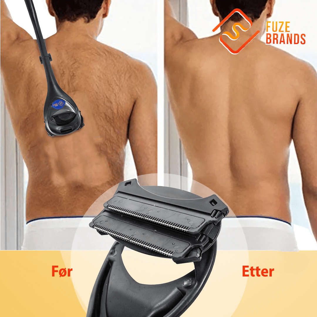 Ergonomisk barberhøvel for menn, perfekt for enkel rygg- og kroppshårfjerning. Glatt hud garantert.