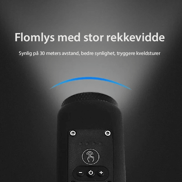 Komplett sykkelsikkerhet med 2-i-1 sykkellys og horn. Essentialt sykkelutstyr for pendling og fritid.