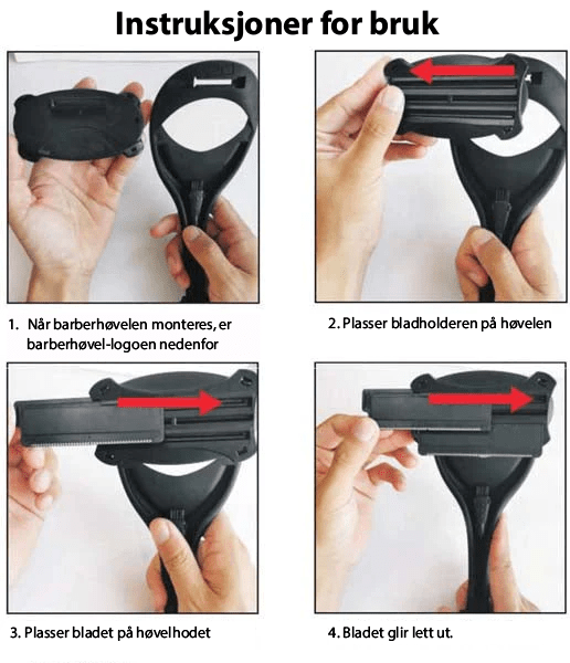 Enkel rygg- og kroppsbarbering for menn. Oppnå glatt hud og perfekt grooming med denne høvelen.