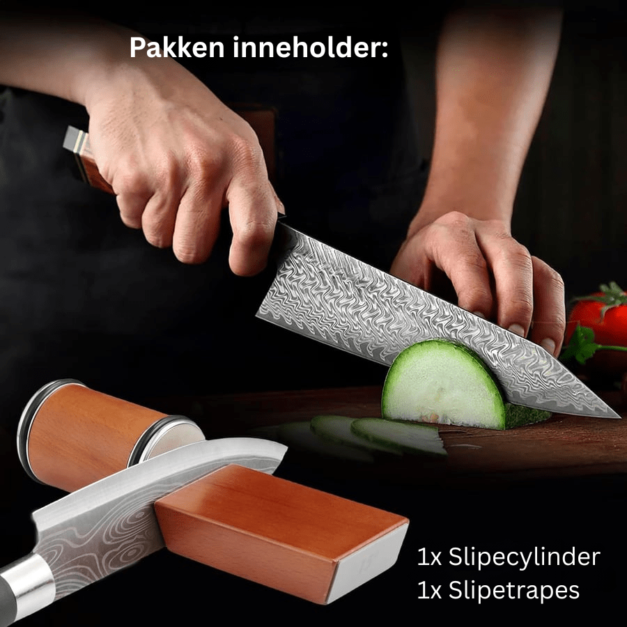 Gaveidé: Manuell knivsliper for kokkekniver. Gjør matlaging enklere med skarpe kniver hver dag.