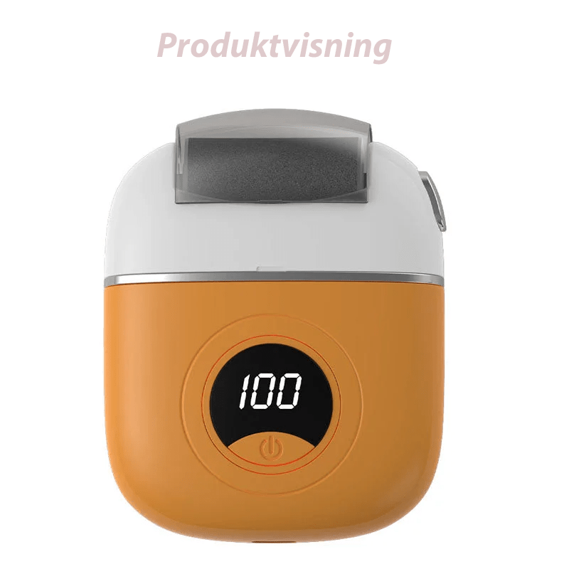 Effektiv elektrisk fotfil som forvandler tørr hud til myke føtter med profesjonelle resultater.