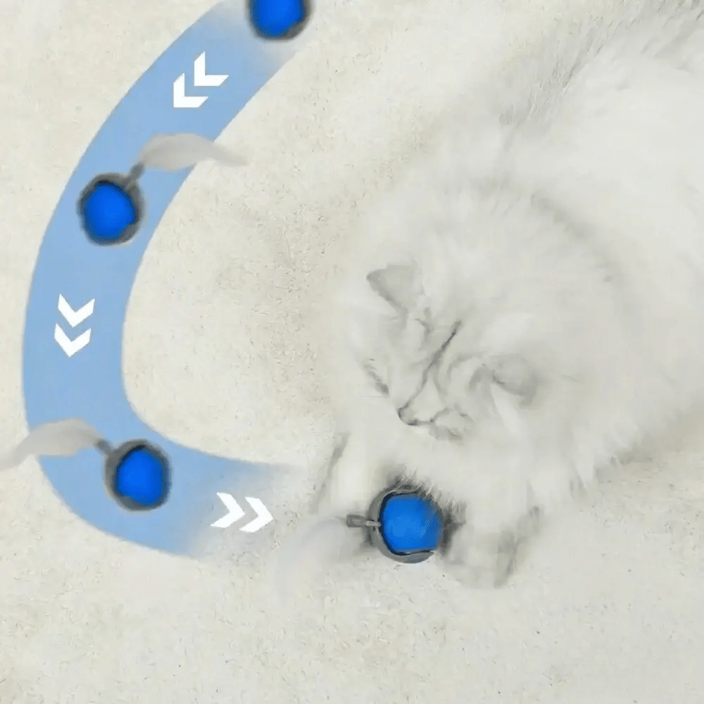 ZoomTail silikonleke for katter: oppladbart interaktivt katteleketøy som fremmer sunn jaktlek.