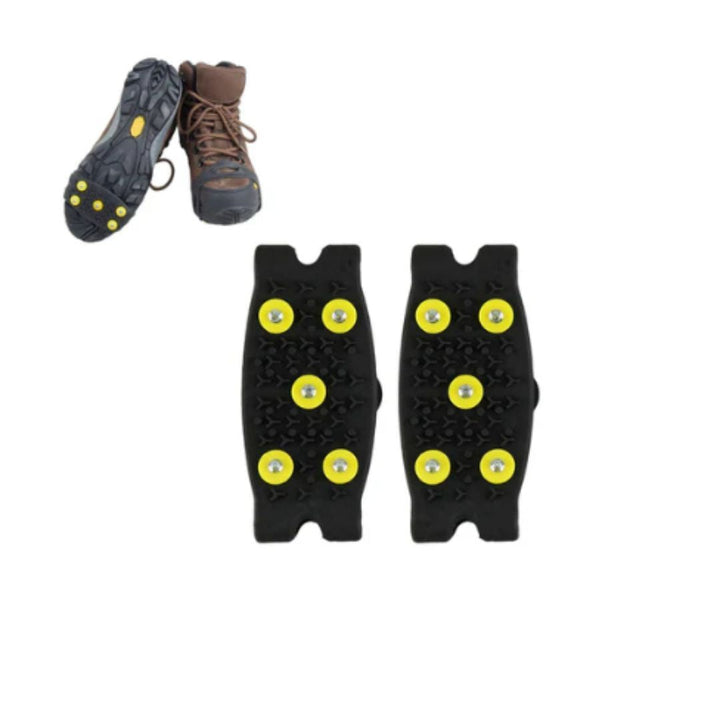 Unisex isbrodder med stålpigger for trygt grep på snø og is. Perfekt for sikkerhet og bedre fotfeste under vinterturer.