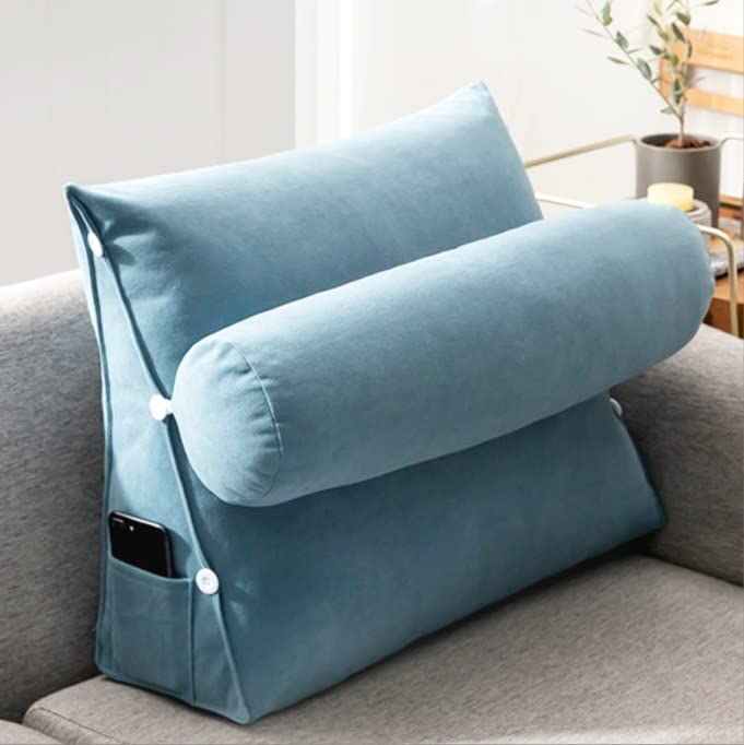 Komfortabel lesepute og TV-pute: Ergonomisk kilepute med justerbar ryggstøtte for avslappede stunder.