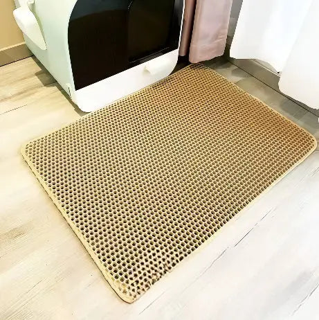 Flerfunksjonell kattesandmatte: stor, sklisikker, vanntett EVA-matte som fanger sand og fremmer hygiene.