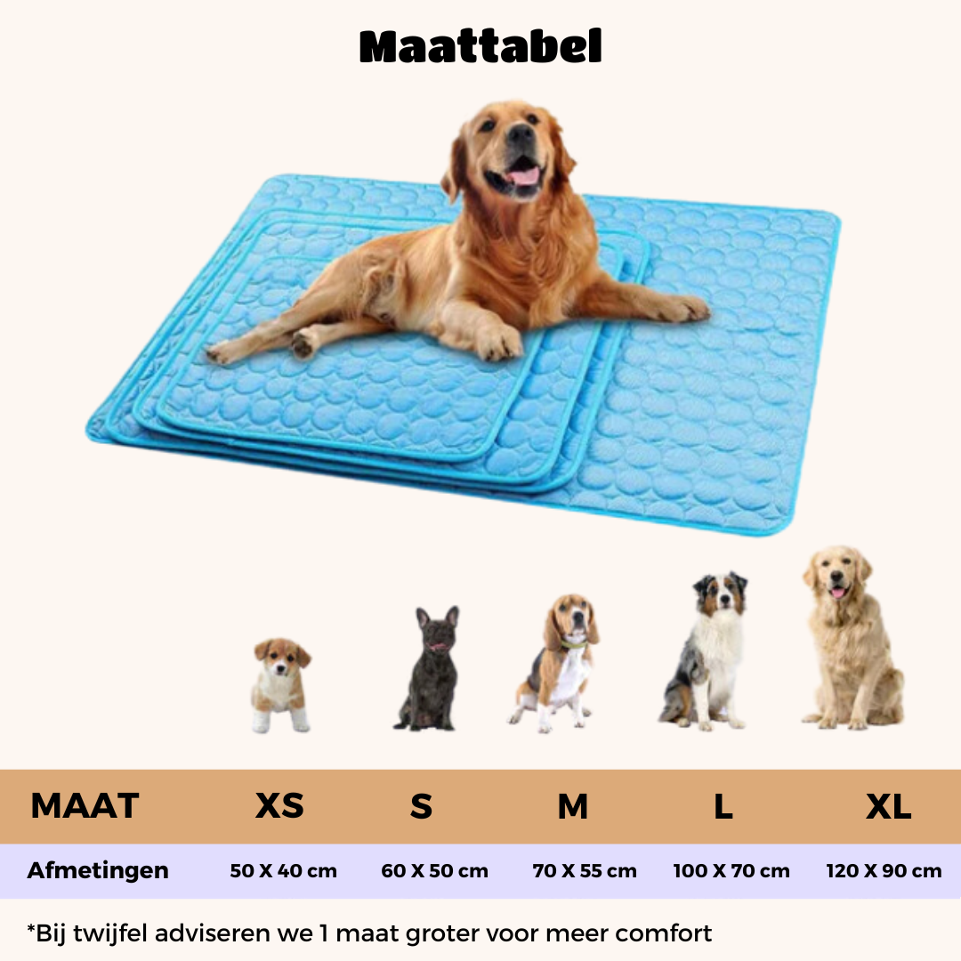 Optimal komfort og avkjøling for hunden din med denne innovative kjølematten, perfekt for sommeren.
