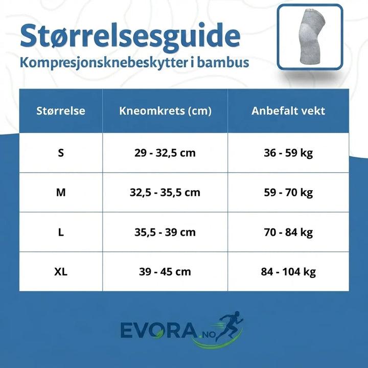Lindrende unisex bambus knestøtte for ledd, gir fleksibel støtte og pustende komfort hele dagen i sport og hverdag.