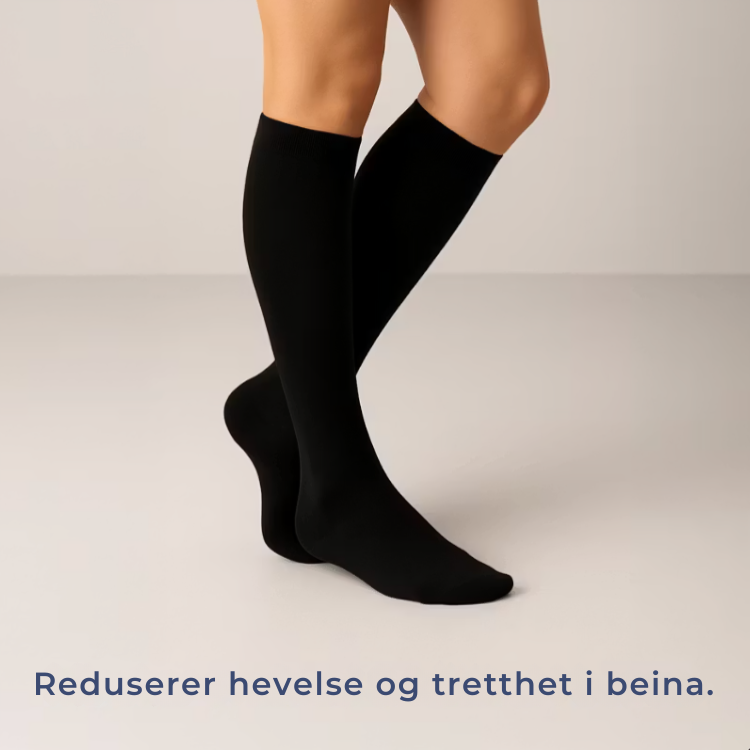 Unisex kompresjonsstrømper (20-30 mmHg) i 5-pakning forbedrer sirkulasjon og reduserer hovne ben.