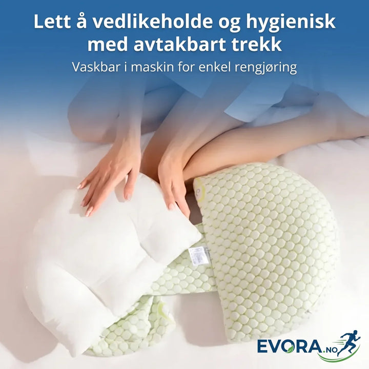 Myk gravidpute i U-form av bomull/polyester for avslappende søvn og komfort.