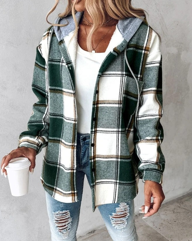 Trendy og komfortabel damejakke, en moderne hverdagsjakke. Varm høstjakke for kvinner.