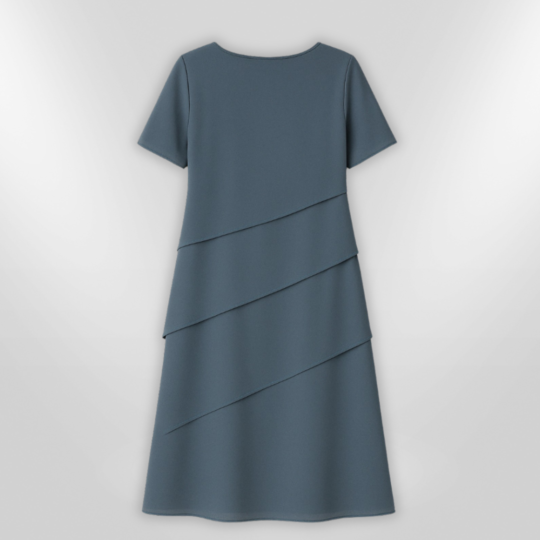 Kvinners elegante selskapskjole i chiffon. Perfekt som fest- eller sommerkjole.
