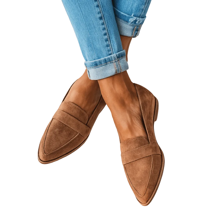 Flerfargede dame loafers for komfortabel hverdagsstil, med dempesåle og fleksibel design.