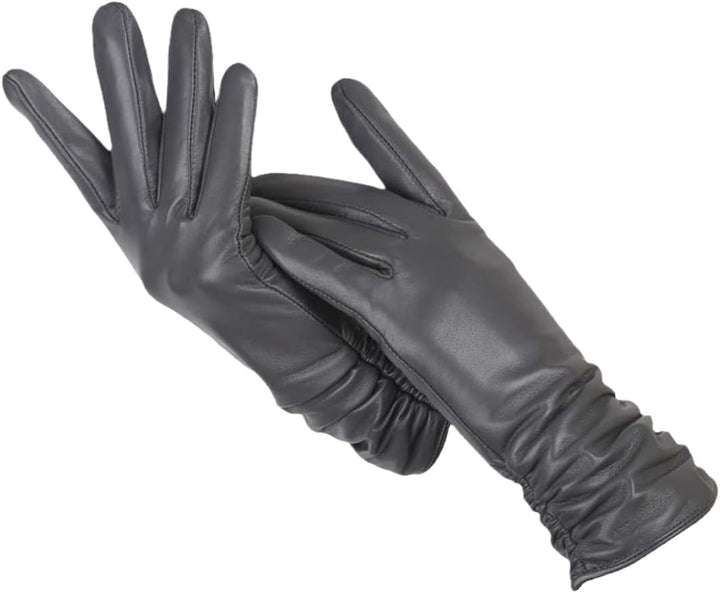 Robuste, men elegante skinnhansker til dame med tykt ullfôr for kalde vinterdager.