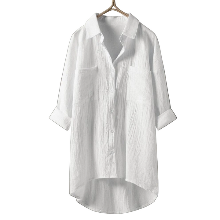 Lett og luftig damebluse med lange ermer for hverdagskomfort, perfekt for vår og høst.