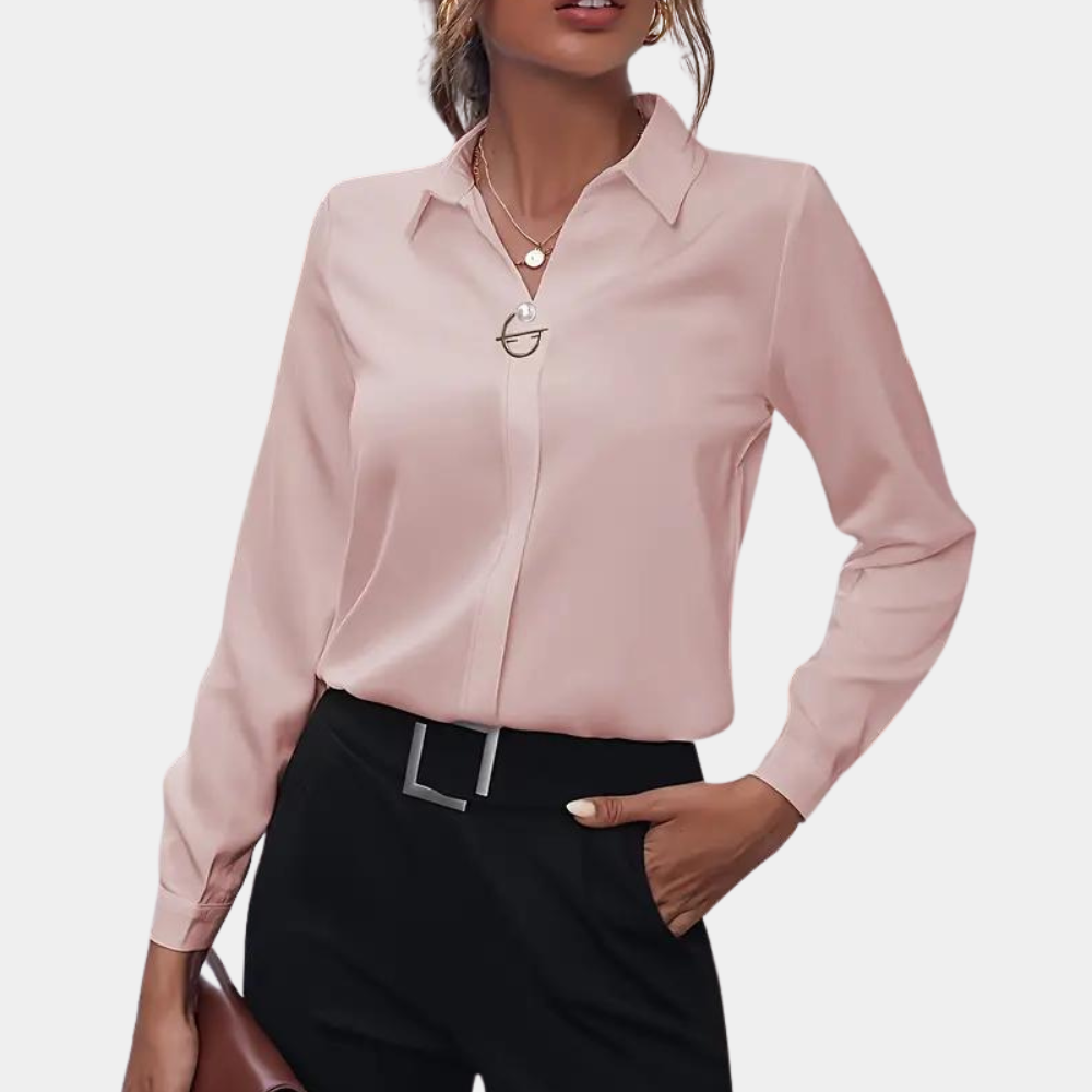 Mote bluse for kvinner. Klassisk design, langermet topp perfekt for fest og en stilfull look.