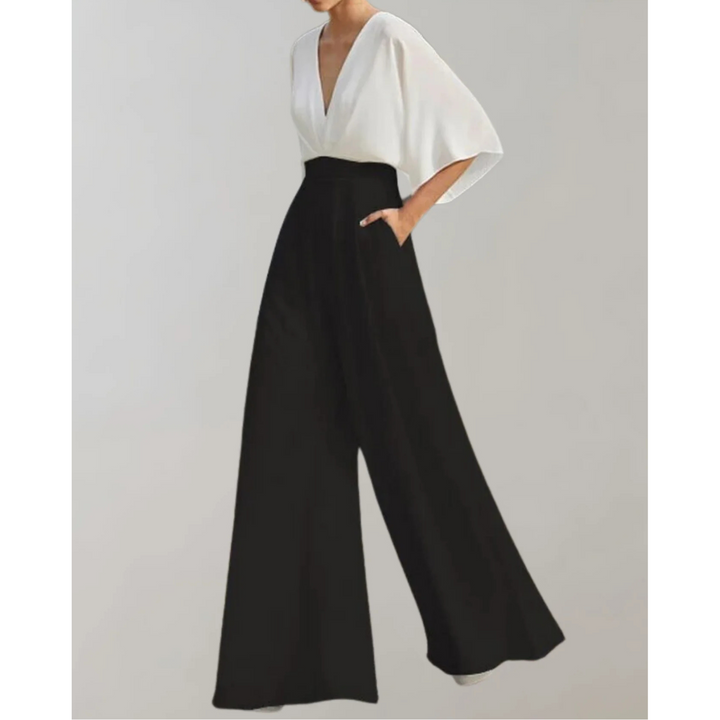 Kvinners jumpsuit med flatterende snitt og moderne stil, ideell som både hverdag- og festantrekk.