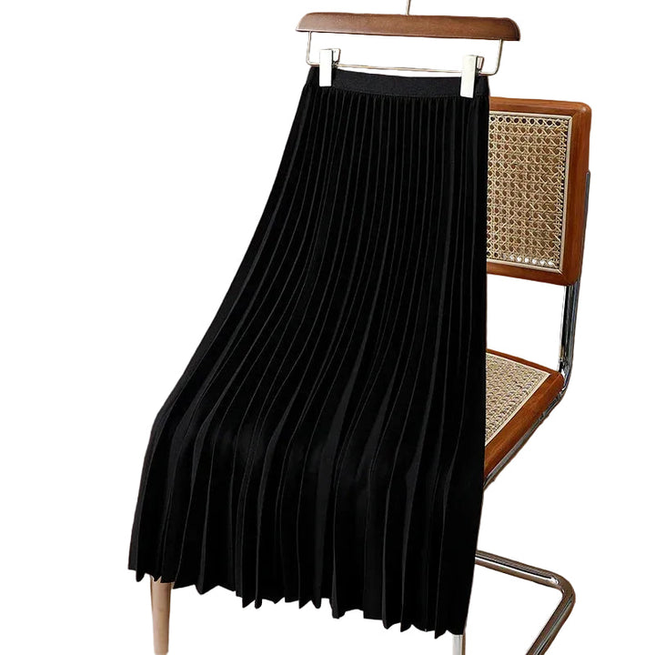 Plissert maxiskjørt for kvinner, elegant stil. Perfekt for både fest og hverdag.