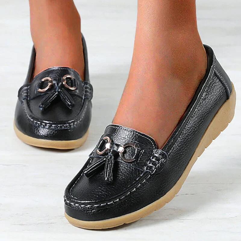 Komfortable slip-on mokasiner for kvinner, ideelle hverdagssko med elegant preg.