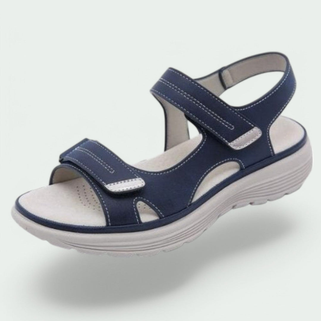 Damesandaler med justerbar komfort, luftdemping og antiskli-såle. Perfekte støttesandaler for sommeren.