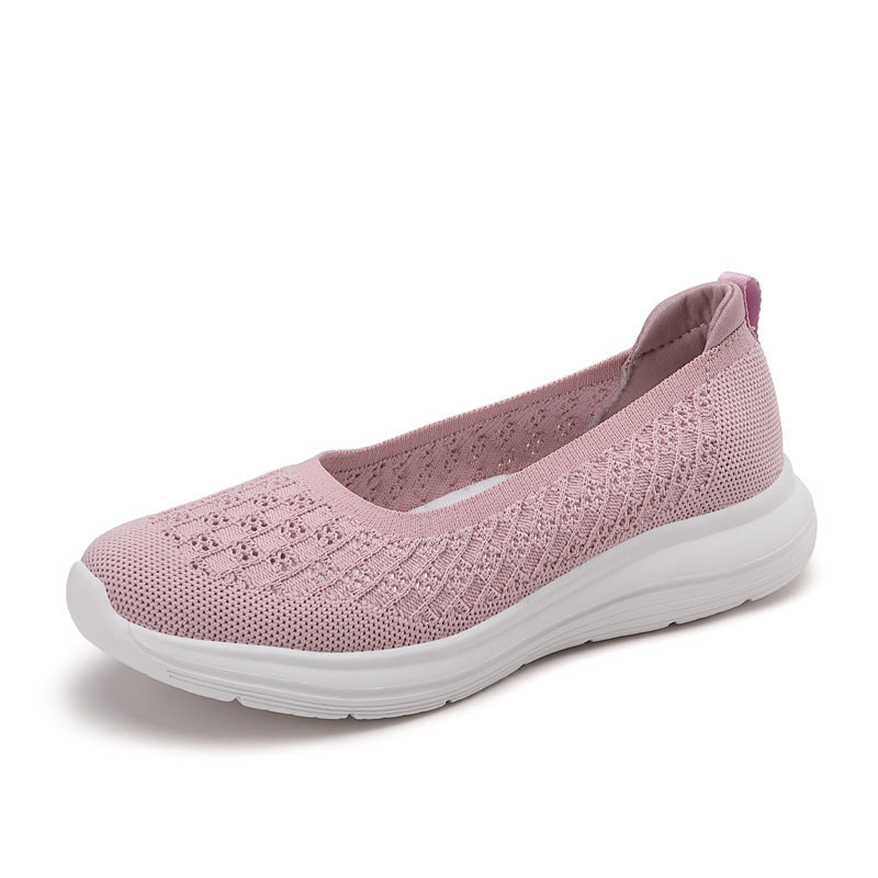Kvinners pustende slip-on fritidssko for hverdagsbruk. Komfortable, lettvekt damesko.